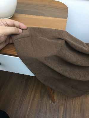 Kahverengi Düz Fon Perde (280 Eninde)- Kahverengi