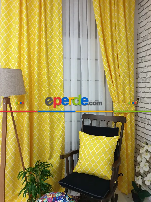 Ottoman Desenli Fon Perde Evm1929 Kumaşı Kalındır Duck Bezi Değildir