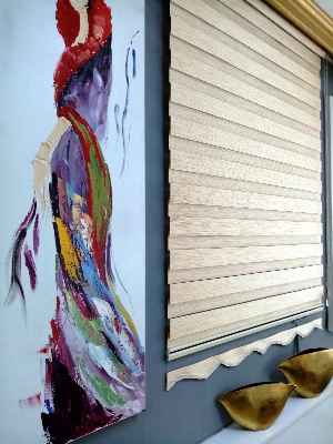 Bambu Zebra 2022 Sezonu Saman Sarısı Renk A Kalite Bambu Zebra Perde- Sarı