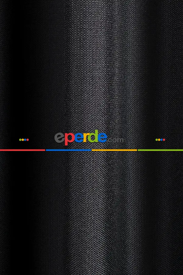 Siyah Keten Blackout Karartma Işık Geçirmez