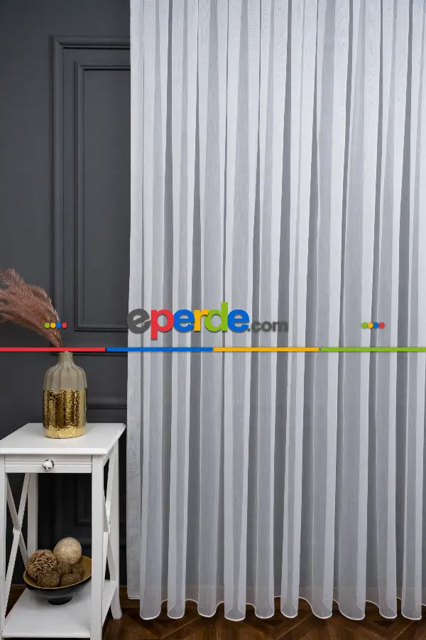 Bambu Düz Tül - Kurşunlu Tül