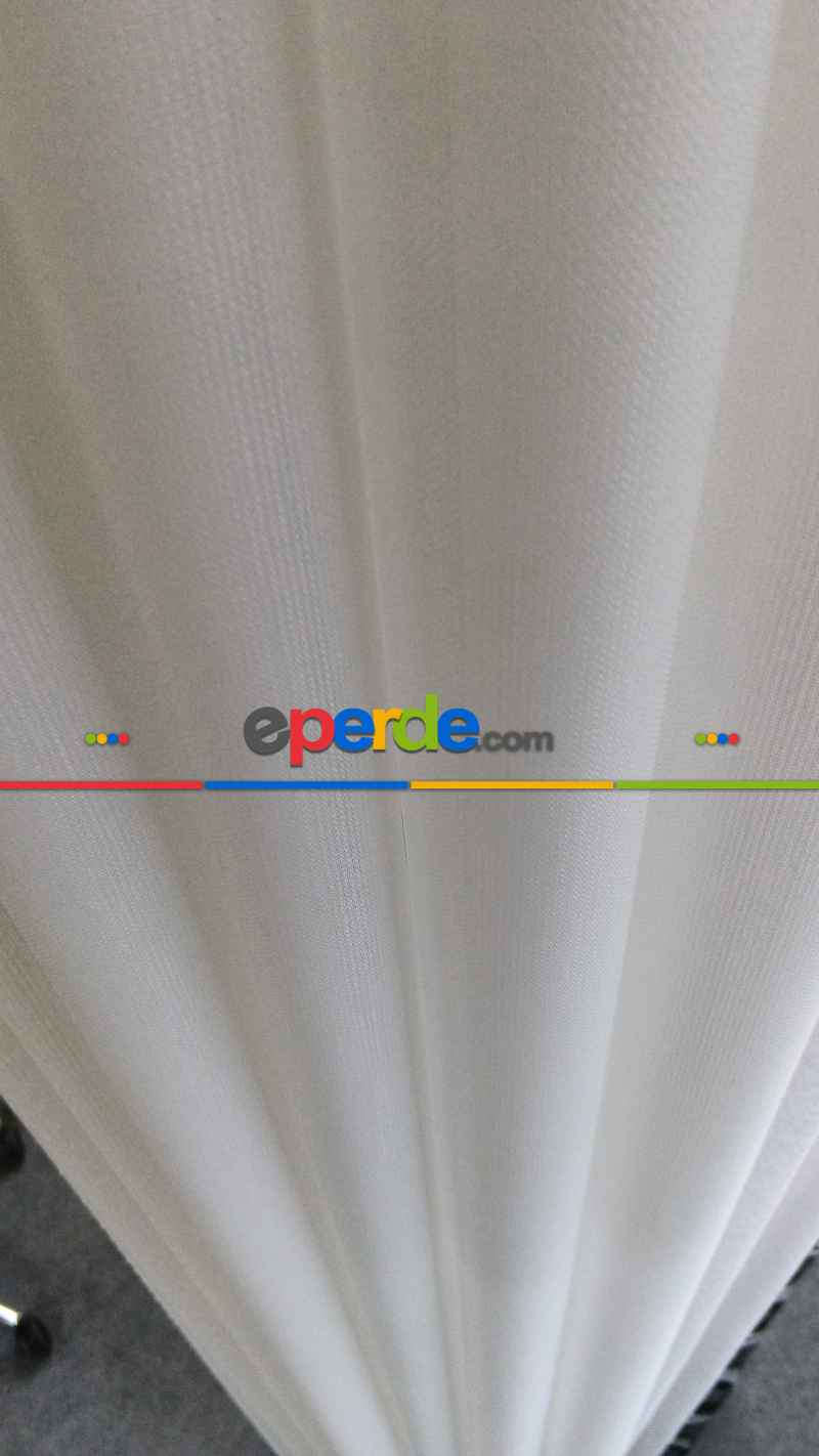 İpeksu – İpeksi Dokulu Modern Yumuşak Tül Perde Renk Ekru