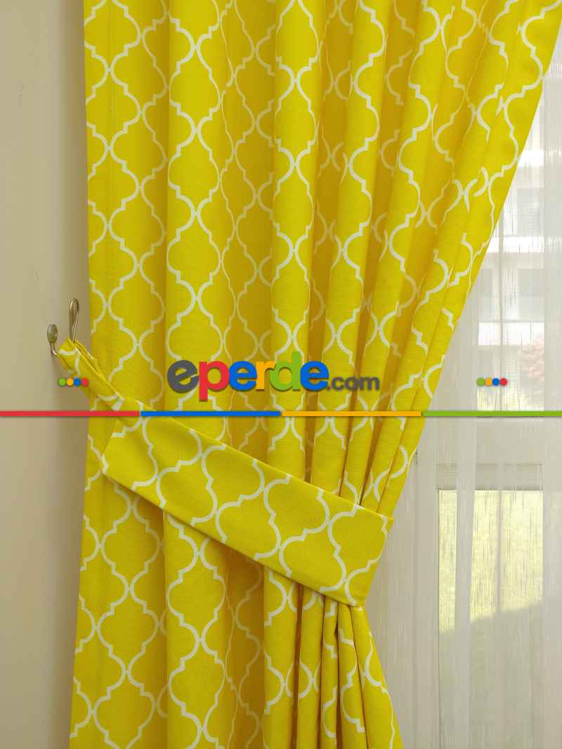 Mutfak Fon Perde- Sarı