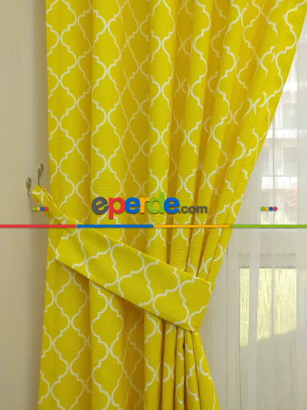 Mutfak Fon Perde- Sarı