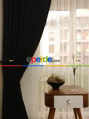 Venge Kahve Koyu - Düz Fon Perde ( Dökümlü Fon Perde)- Kahve Venge