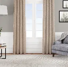 Kadife Dokulu Fon Perde Pilesiz Tek Kanat Bej