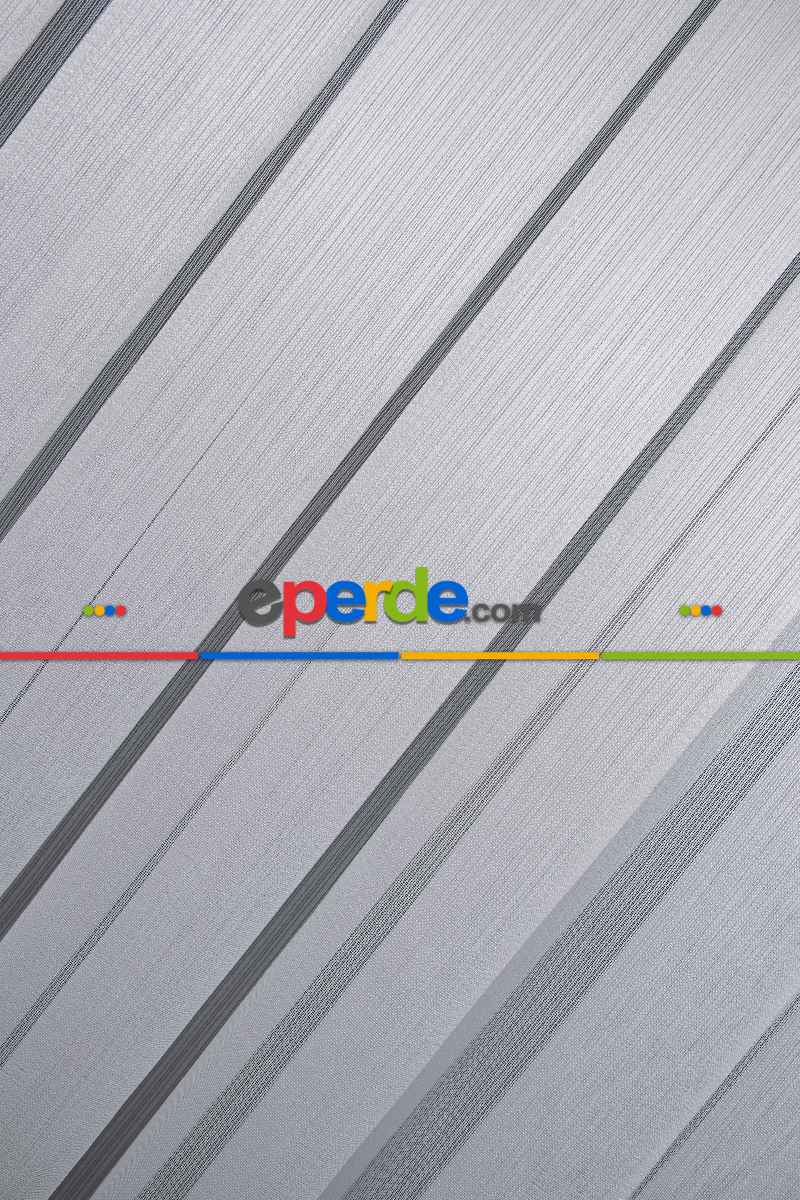 Mutfak Tül 2025 Kar 600 Modern Sugar Çizgili Tül Perde - Düz Sade