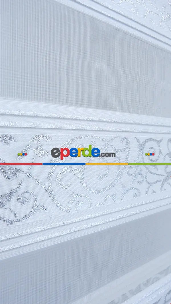 Salon Zebra Perde - Jakarlı Zebra Perde Bdz-18- Beyaz