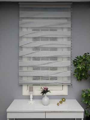 Gri Perle Home Düz Zebra Perde