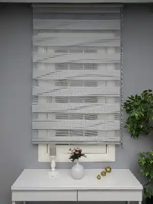 Gri Perle Home Düz Zebra Perde