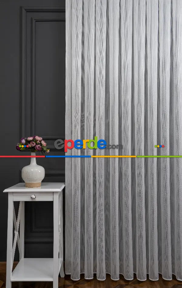 Ekru Kar Tül Ütü İstemeyen Fantazi Tül - İtinalı Dikiş Garantisi - Kurşunlu Tül