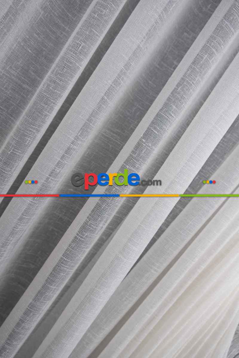 Salon Tül - Keten Yalancı Kruvaze - Tülden Fon - Halat İle Yana Toplamalı Tül - Kordon Toplama Tül - Çift Veya Tek Kanat - Aksesuar İlave Ücretlidir - Kurşunlu Tül