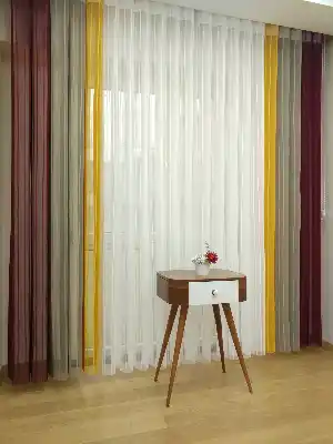 1. Kalite Çizgili Tül Dikey Zebra Perde - Ft-35 Bordo , Ft-09 Elegans , Ft-16 Hardal , Ft-02 Ekru- Bordo-ekru-açık Vizon-hardal