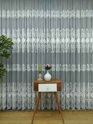 Brode İşlemeli Tül Perde Özel Seri Elit 103- Ekru