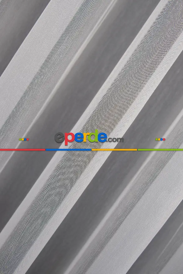 Hafif Düz Keten Tül Çok Dökümlüdür - İtinalı Dikiş - S Pile - Kurşunlu Tül