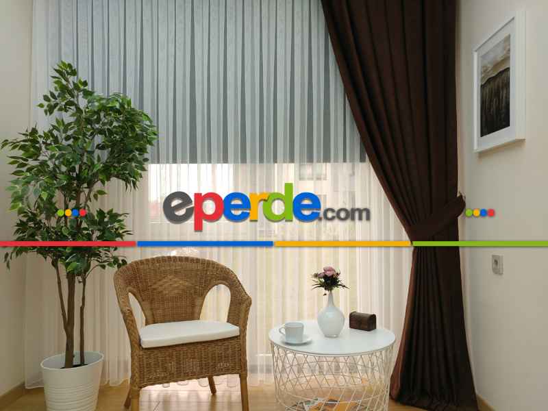 Soft Kahve Fon Perde (150)- Kahve