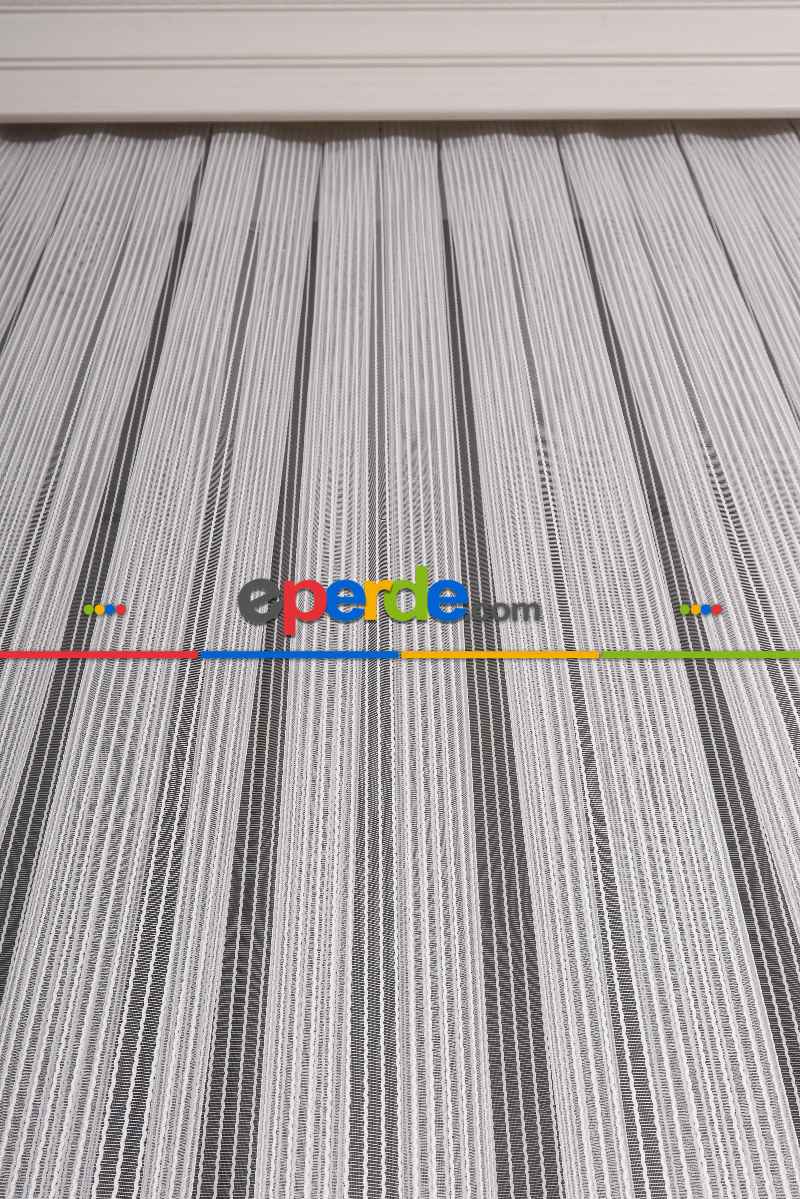 İnci Çizgili Makarna Armür Tül Perde Grz 2118