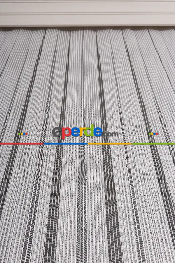 İnci Çizgili Makarna Armür Tül Perde Grz 2118