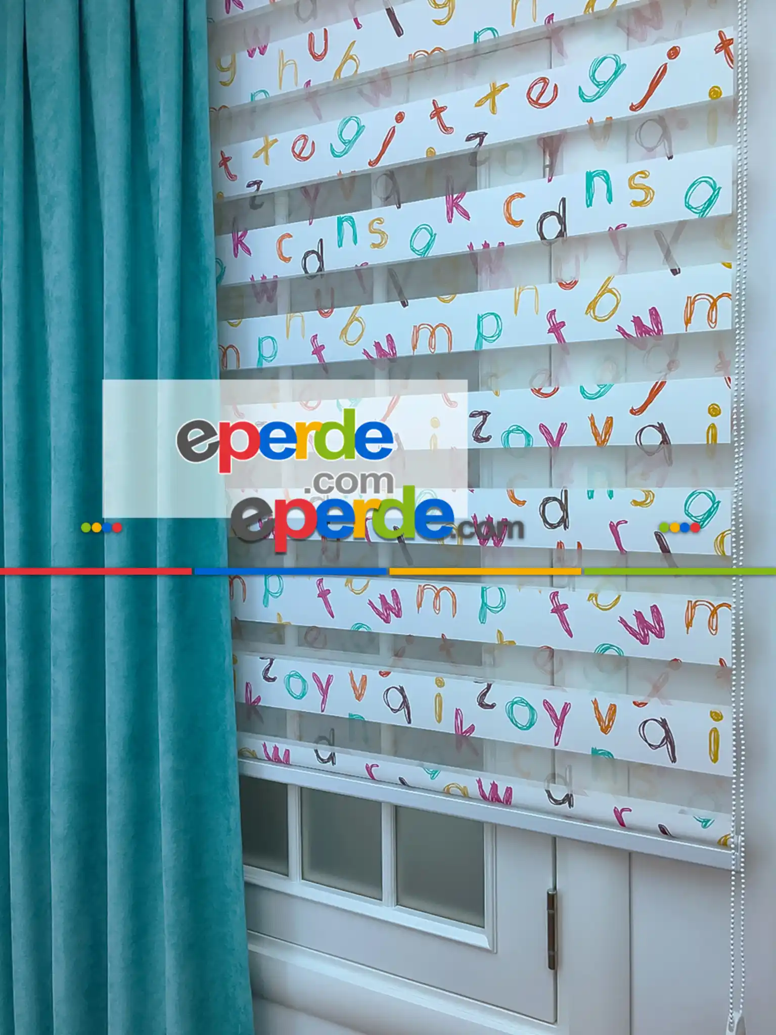 Zebra Perde- Dijital Alfabe Baskılı Zebra Perde- Diğer