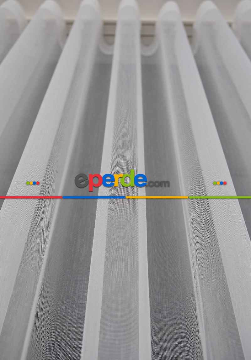 Hafif Düz Keten Tül Çok Dökümlüdür - İtinalı Dikiş - S Pile - Kurşunlu Tül