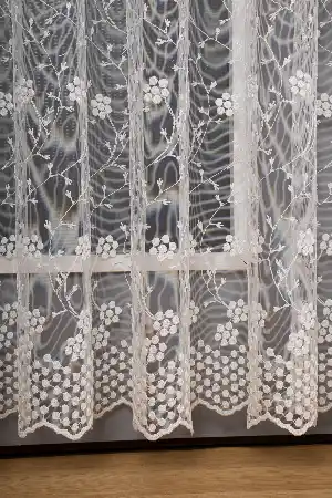 Yatak Odası - Papatya Brode Tül Perde - Ekru