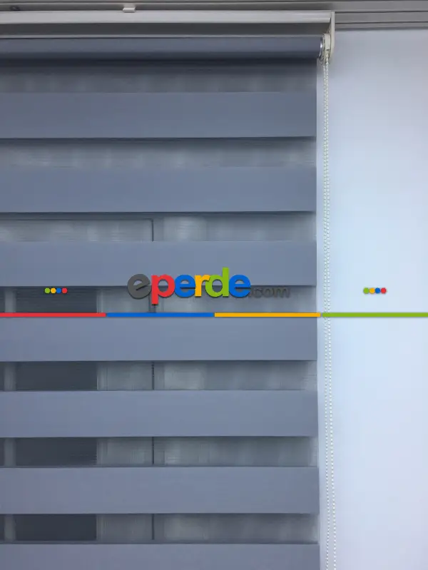 Zebra Perde - Düz Zebra Perde- Füme