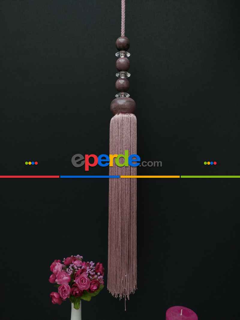 Düz Renk Dökümlü Fon Perde (150)- Gül Kurusu