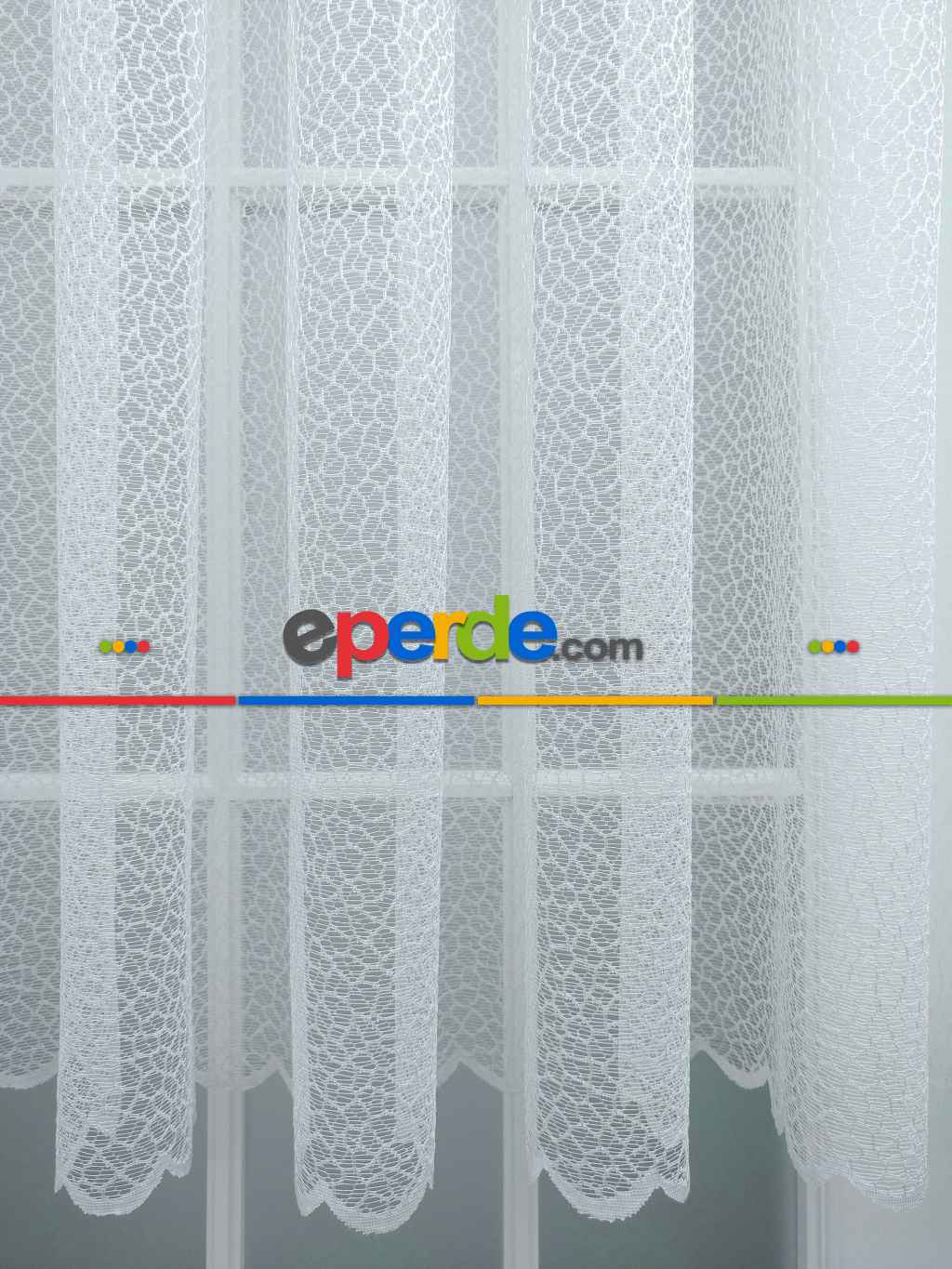 Örme Düz Tül Perde 100% Orjinal Ürün- Ekru