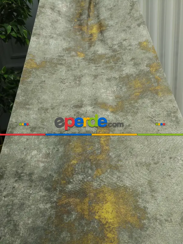 Salon - 2021 Sezonu - Tül Dikey Zebra Perde - Fon Kumaşlı Tül Dikey Perde - Stor Tül Perde Hepsi Birarada- Sarı