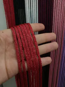 İp Perde - Kırmızı Jumbo Zincir Serisi İp Perde- Kırmızı