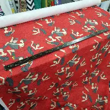 Genç Odası - Dans Desenli Fon Perde Evm704 Kumaşı Kalındır Duck Bezi Değildir- Siyah-Kırmızı