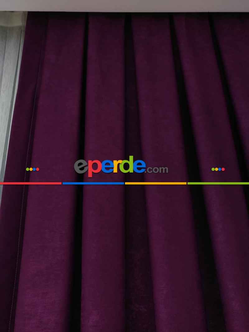 Soft Vişne Rengi Fon Perde Geniş En (285)- Vişne