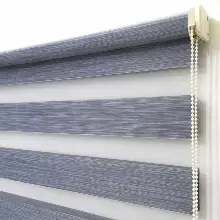 Mutfak- Bambu Zebra Perde Açık Gri