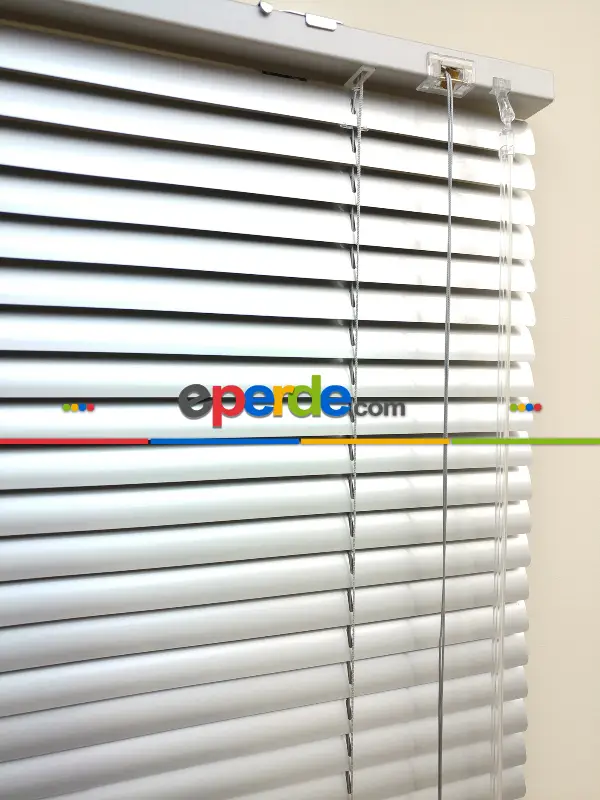 %50 İndirimli A+++ Kaliteli Metalik Gri Renk - Alüminyum Jaluzi Perde - 25mm Kalınlığında- Gri-füme-antrasit