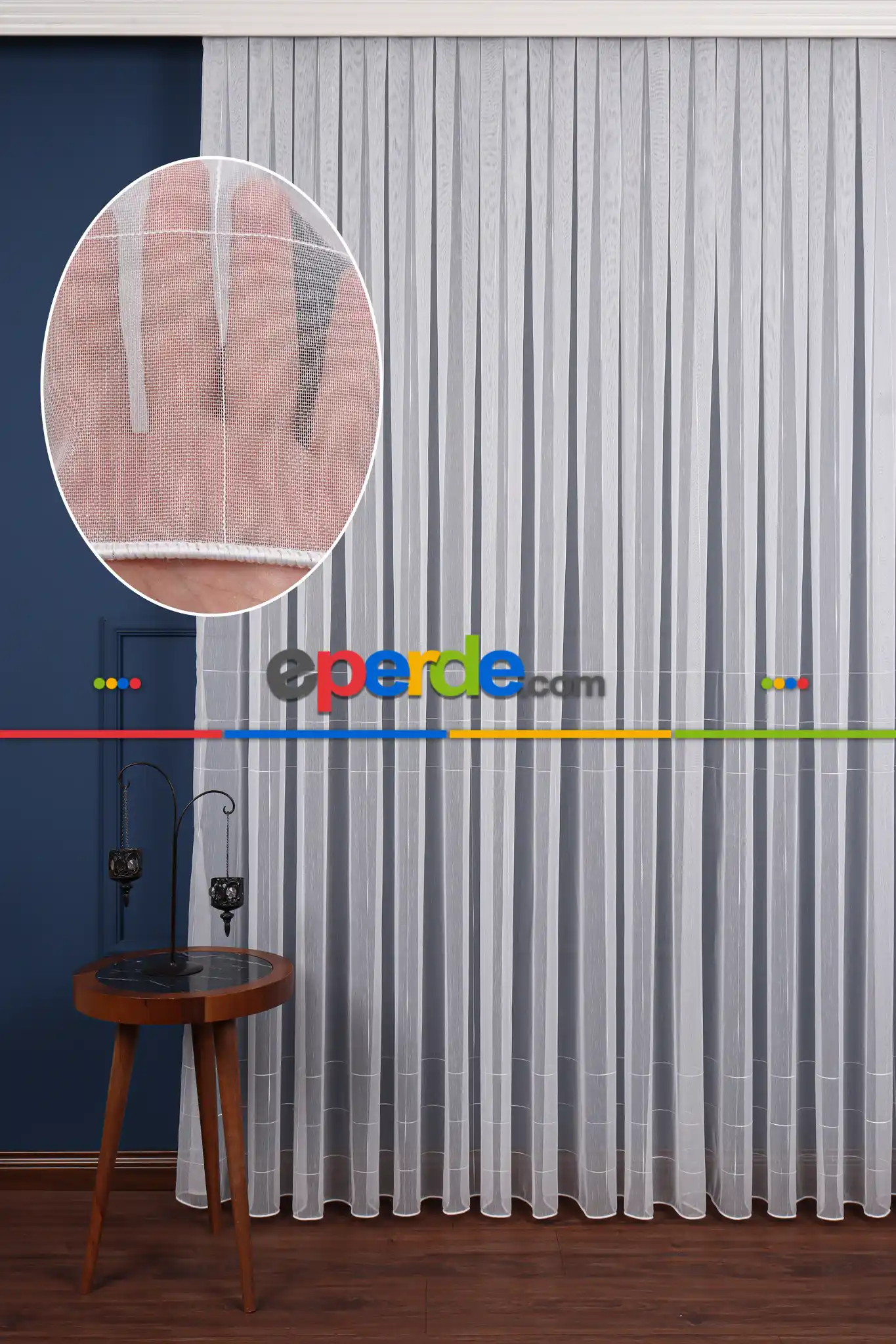 Zarif Nakış İşlemeli Tül Perde