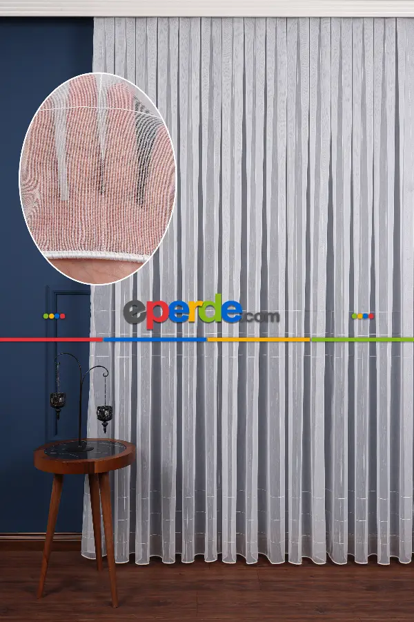 Zarif Nakış İşlemeli Tül Perde