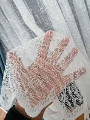 Taç Pırlanta Örme Tül Ekru