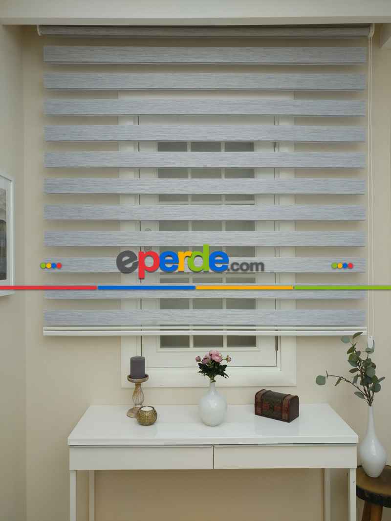 Yatak Odası - Zebra Perde -bambu Zebra (eco Serisi )- Gri Açık