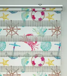 Çapa Baskılı Zebra Perde- Gri-füme-antrasit-beyaz-pembe