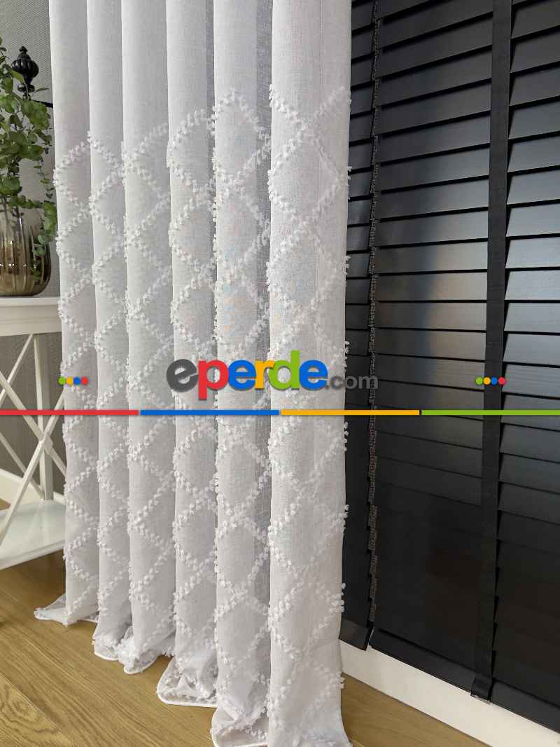 Yeni Trend Zincir Ponponketen Tül Perde