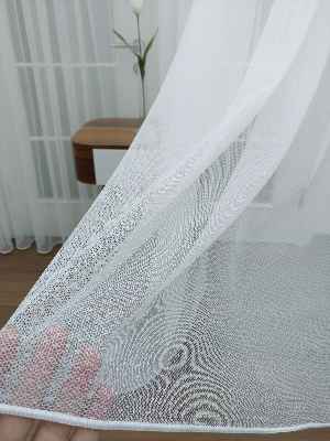 Armür Dokuma Düz Tül Perde- Beyaz - Kurşunlu Tül