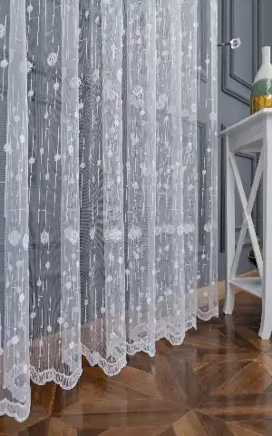 Salon Tül - Brode Selçuklu Desen İşleme Nakış Tasarım Tül Perde