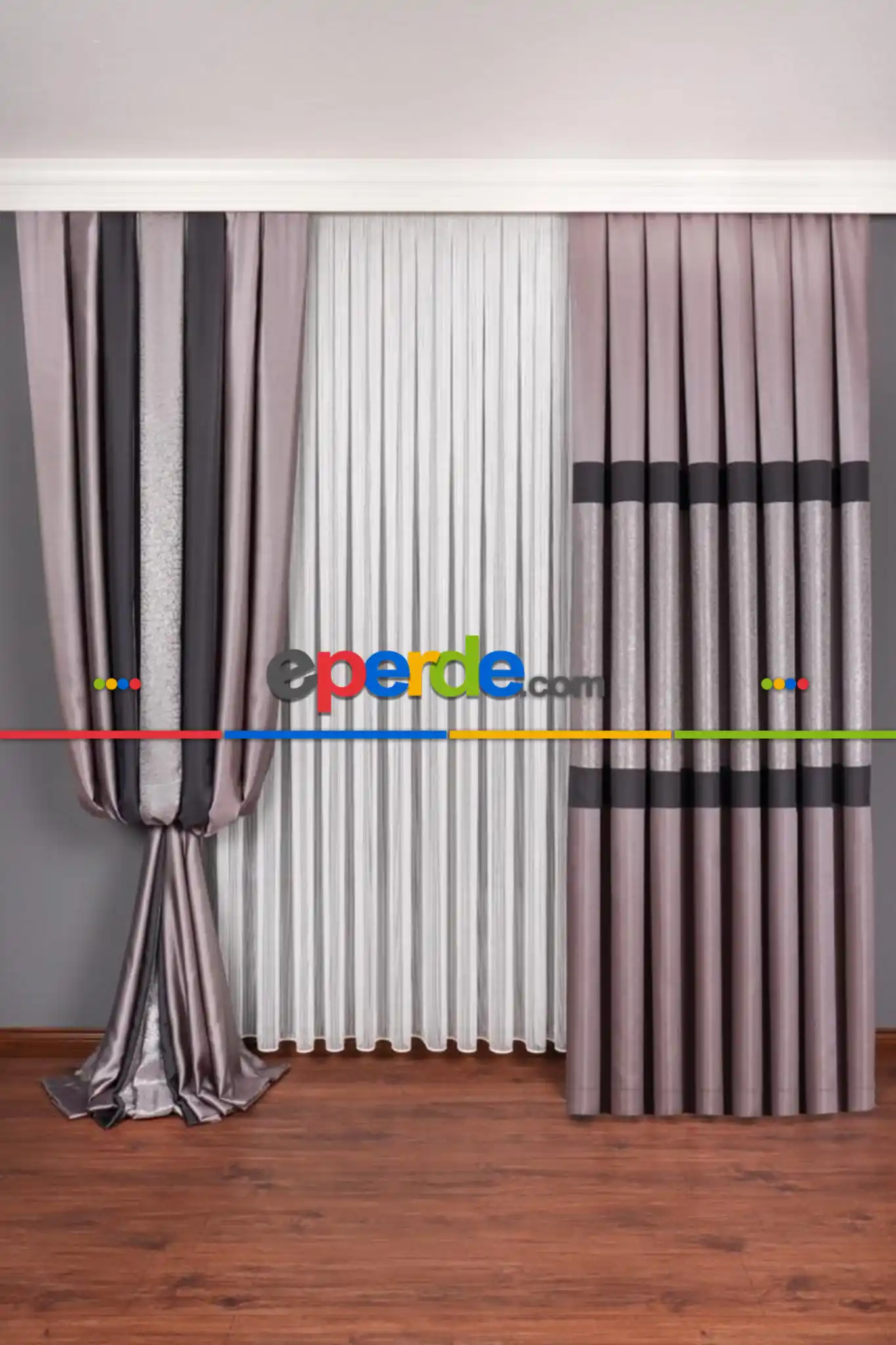 Düz Bordürlü Fon Perde, Adet Fiyatıdır, İstediğiniz Boy Ölçüsünde Dikilir, 50 ila 100cm Sık Pile Eninde Seçeneklidir 50cm X 1cm 