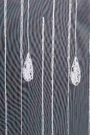 Damlacık Desenli Brode İşlemeli Tül Perde