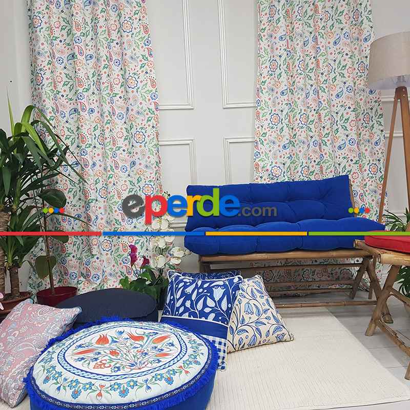 Mutfak Fon Perde- Beyaz