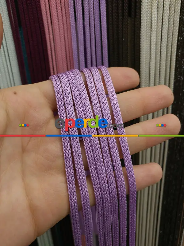 Lila Jumbo Zincir Serisi İp Perde- Lila