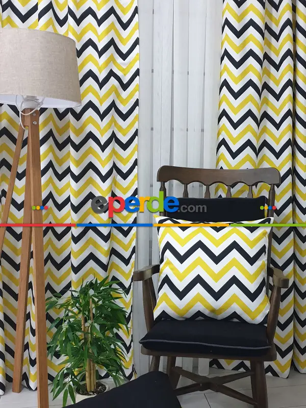 Mutfak Fon Perde- Siyah