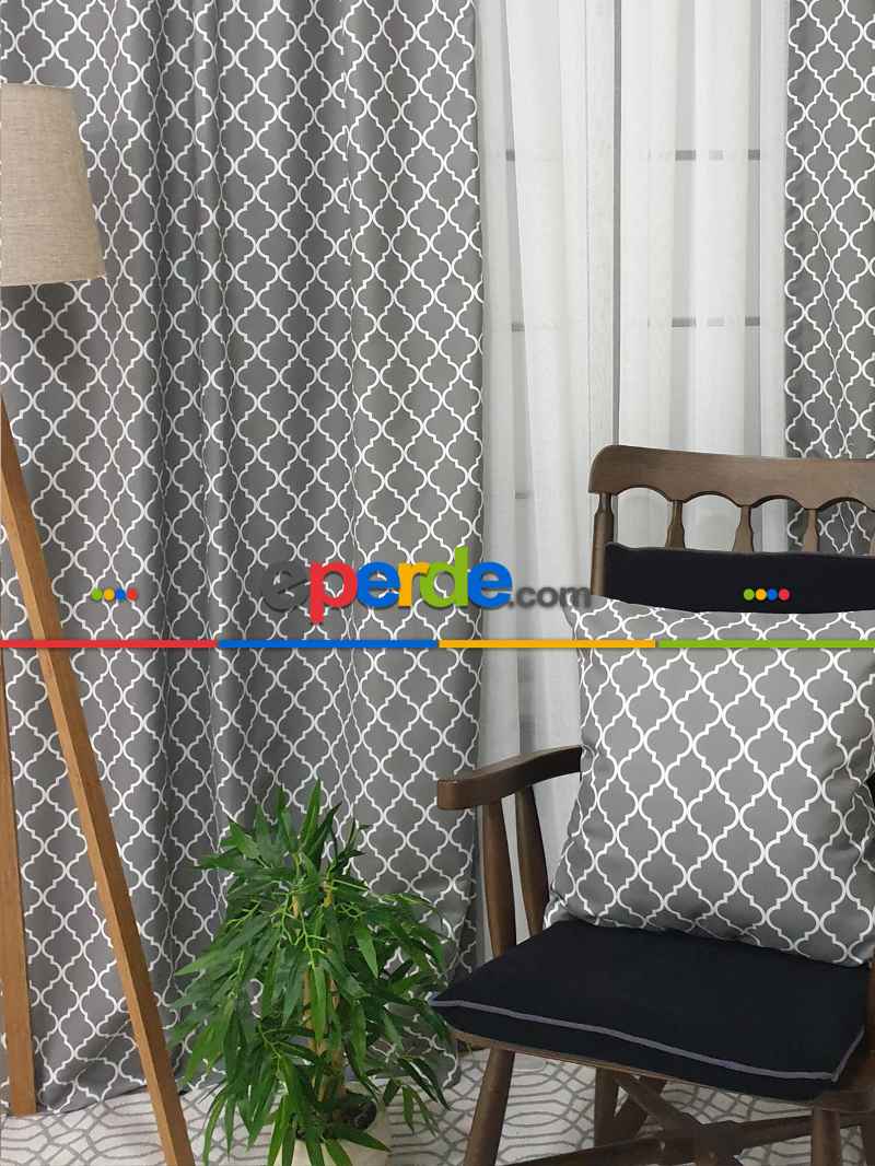 Ottoman Desenli Fon Perde Evm1926 Kumaşı Kalındır Duck Bezi Değildir