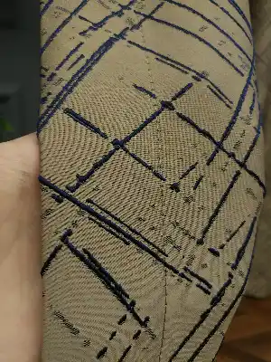 Jakar Desenli Fon Perde- Lacivert-kahve Açık
