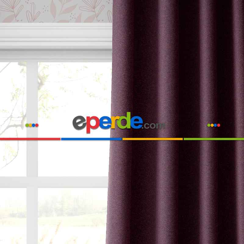 Blackout Karartma Tek Kanat Fon Perde Mürdüm